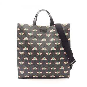 GUCCI Black Leather Tote Bag